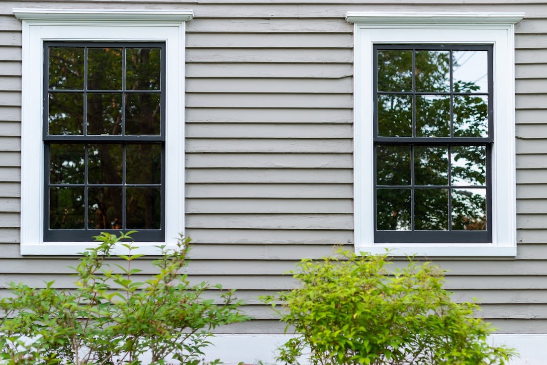 A home with new white-trimmed windows